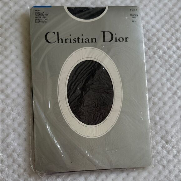 Christian Dior Black Control Pantyhose - Picture 1 of 2